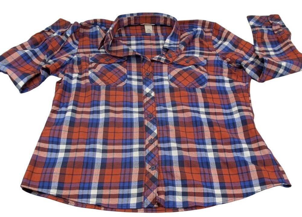 Duluth Trading Mens Plaid Shirt 2XL Cotton Polyester Blend